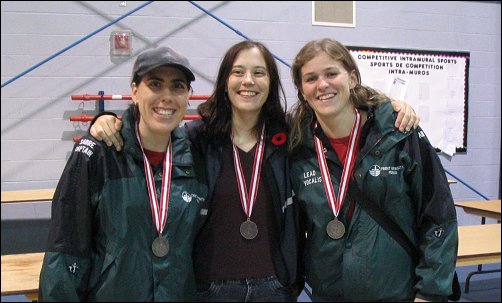Silver Medal, RMC 2004. (l-r) Amy, Kate, Ainsley