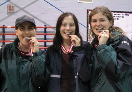 Silver Medal, RMC 2004. (l-r) Amy, Kate, Ainsley